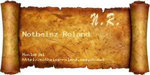 Notheisz Roland névjegykártya